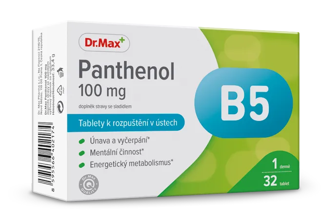 Dr. Max Panthenol 100 mg 1×32 tbl, výživový doplnok