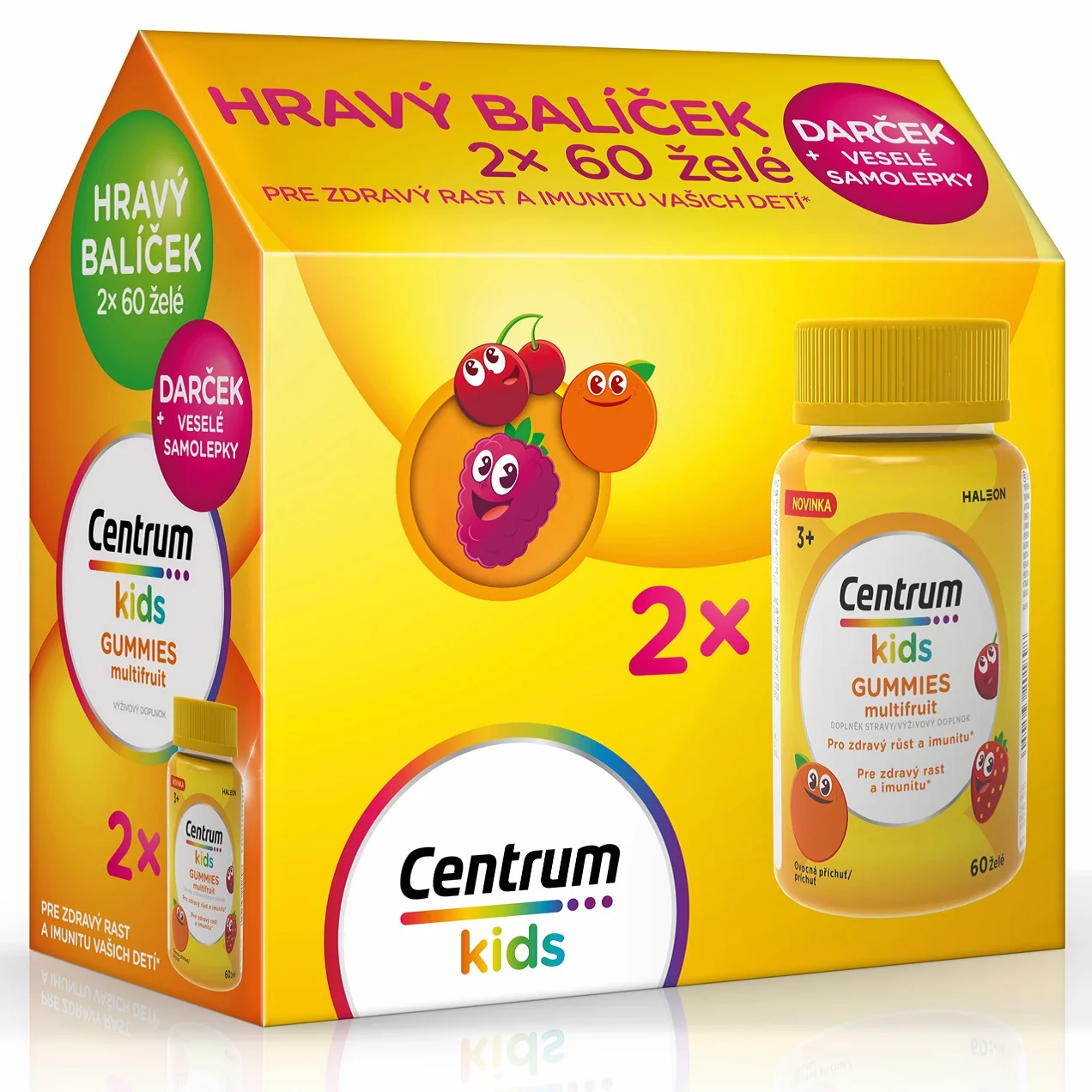 Centrum Kids Gummies multifruit , darčekové balenie