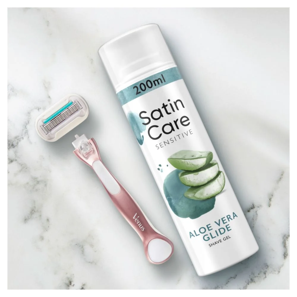 Satin Care Gel 200ml Sensitive skin 1×200 ml, dámsky gél na holenie