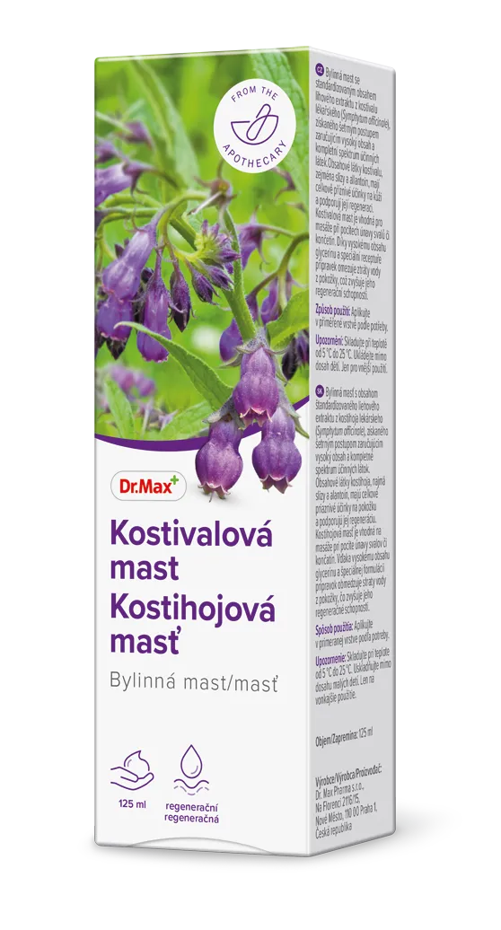 Dr. Max Kostihojová masť 1×125 ml, bylinná masť na masáž svalov, končatín