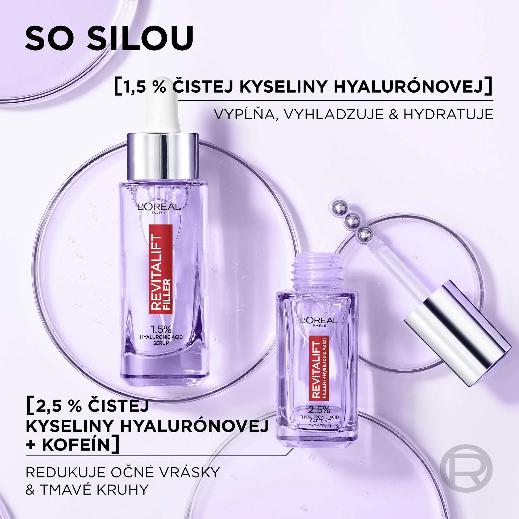 L'Oréal Paris Revitalift Filler Sérum proti vráskam s 1,5% čistej kyseliny hyalurónovej, 30 ml 1×30 ml, sérum proti vráskam