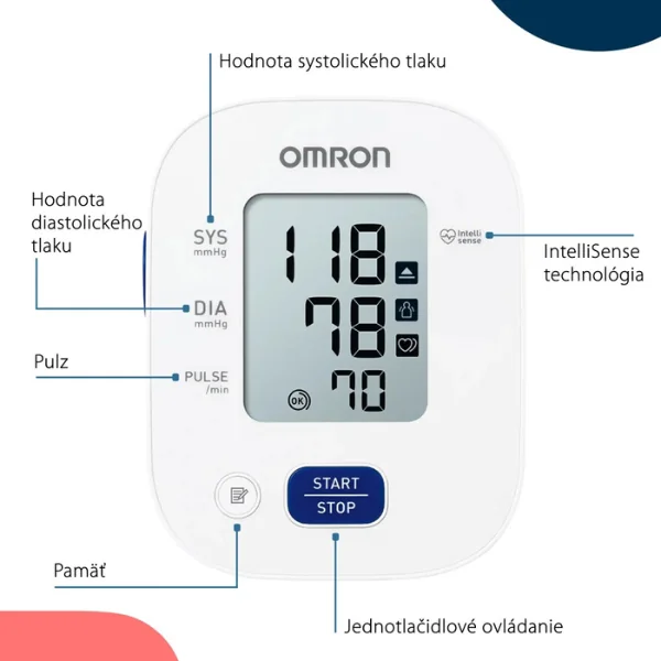 Tlakomer OMRON M2+ 1×1 ks, tlakomer