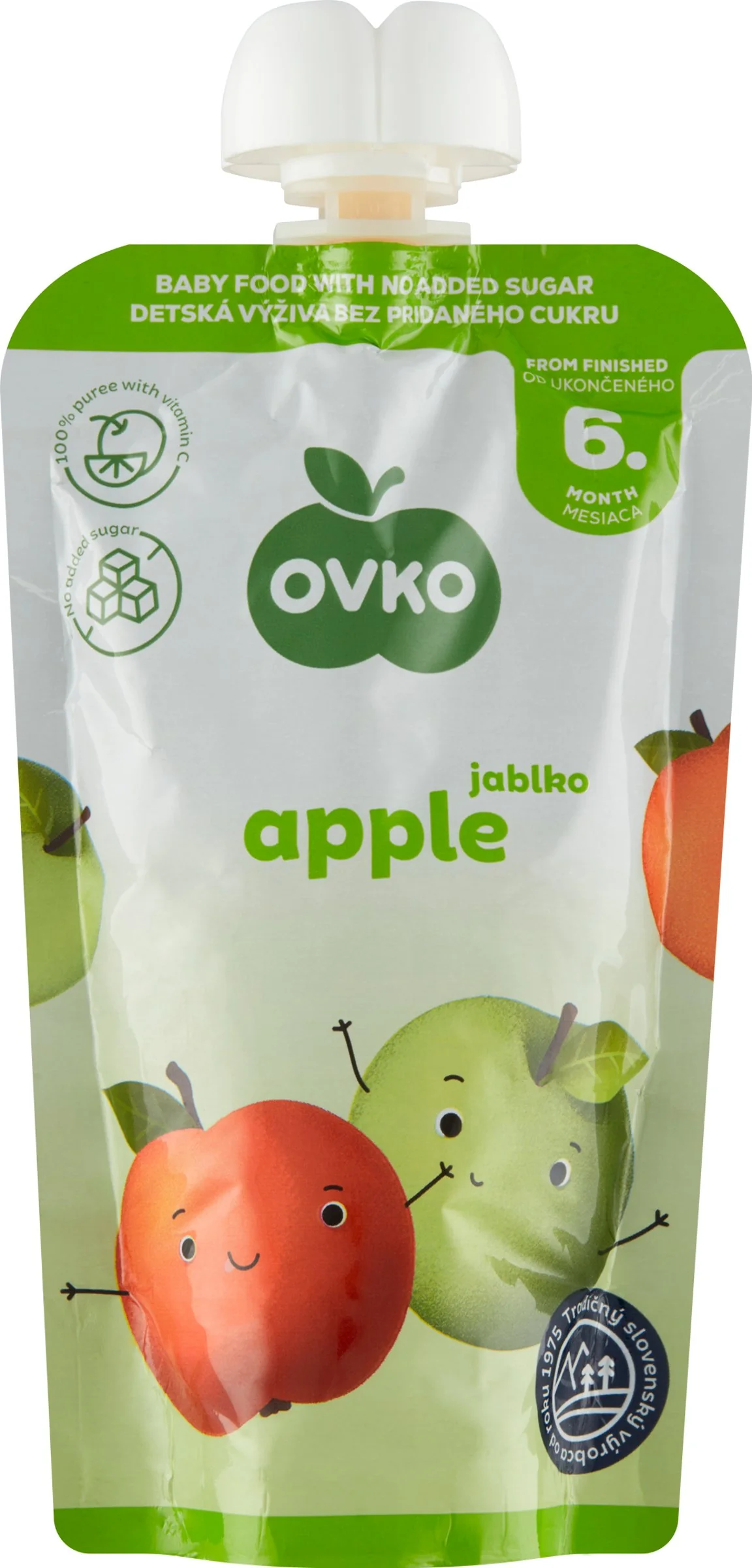 OVKO Detská výživa Jablko 1×120 g, ovocná kapsička