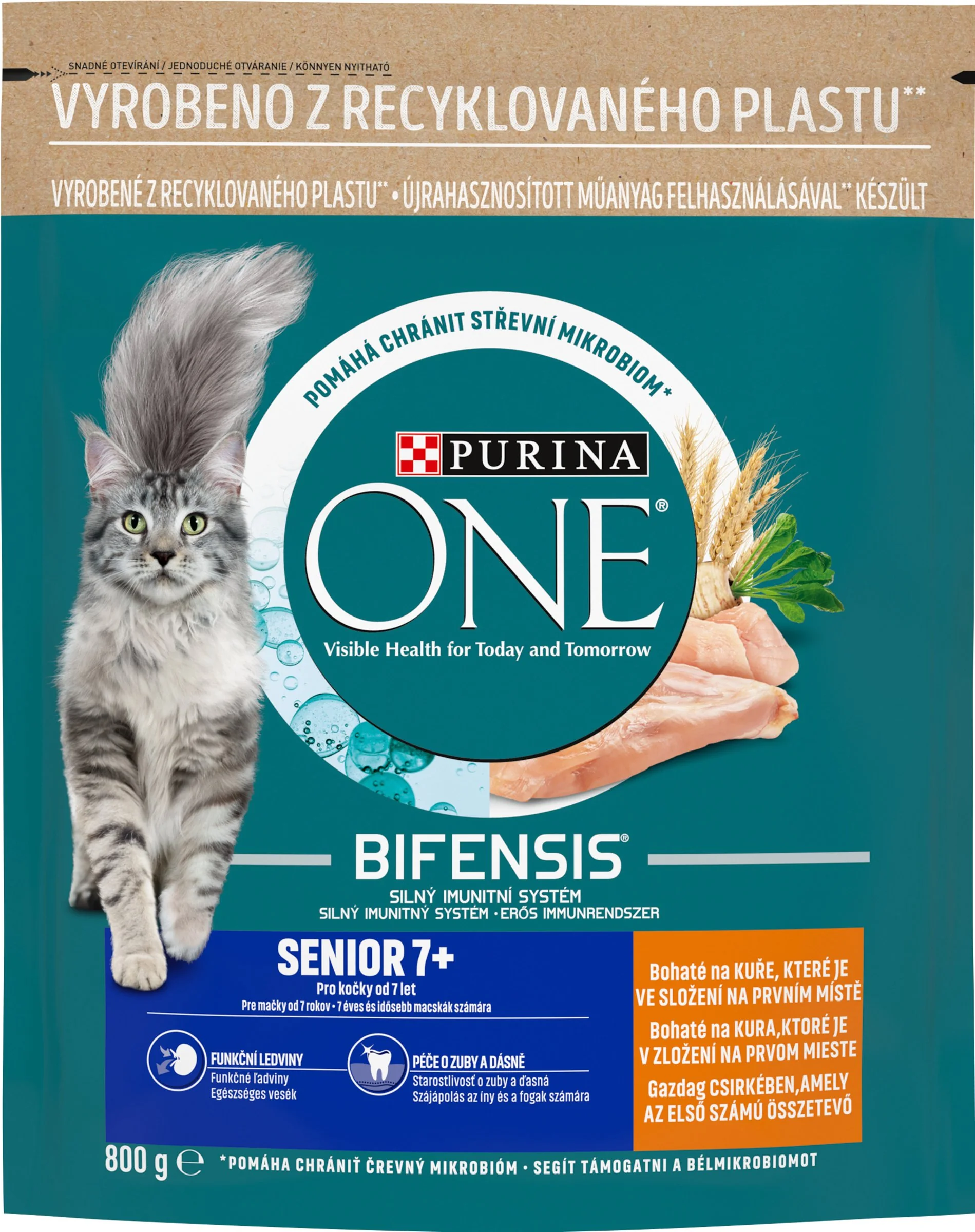 PURINA ONE 800g Senior s kuraťom a celozrnnými obilovinami