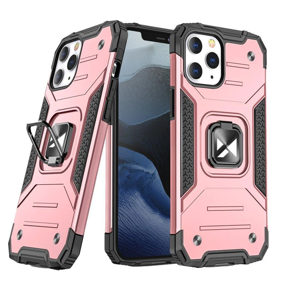 MG Ring Armor plastový kryt na iPhone 13 Pro, ružový 