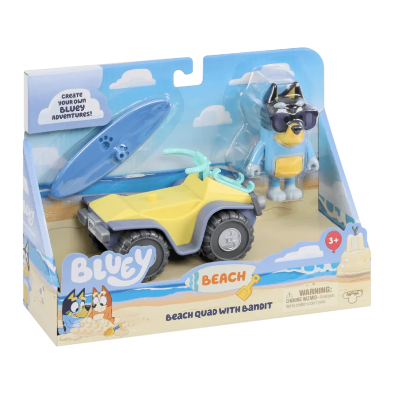 BLUEY Bandit with Beach Quad, Figúrka s príslušenstvom BLU17549