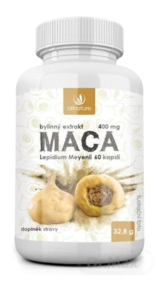 Allnature Maca Bylinny Extrakt 1×60 tbl, doplnok výživy