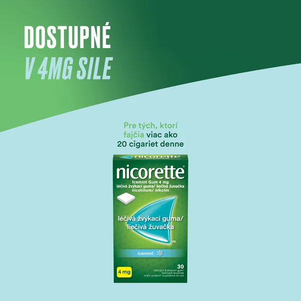 Nicorette® Icemint Gum 4 mg 1×30 ks, žuvačky