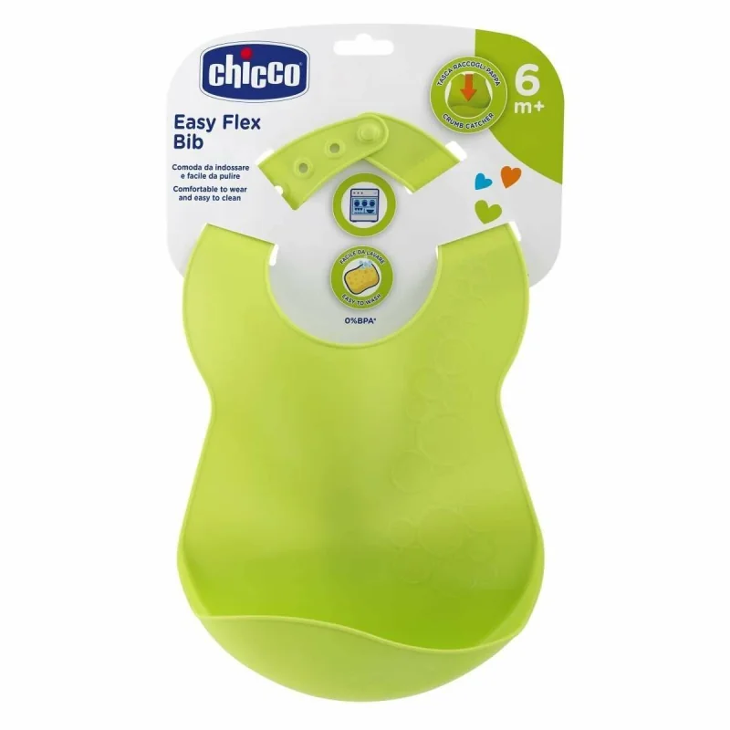 Chicco plastový podbradník s vreckom, od 6m+ 