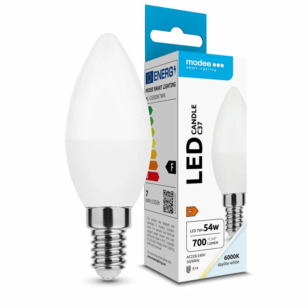 Modee Lighting LED Candle žiarovka 7W E14  studená biela (ML-C6000K7WN)