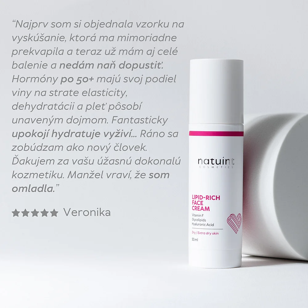 Natuint cosmetics - Výživný pleťový krém s lipidmi Lipid-Rich Face Cream