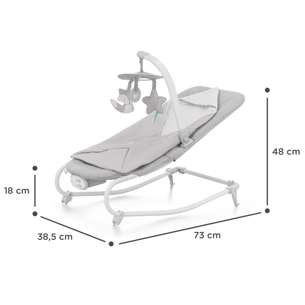 KINDERKRAFT Húpatko vibrujúce s melódiou Felio 2 Stone Grey 0m+, do 9 kg 1×1 ks