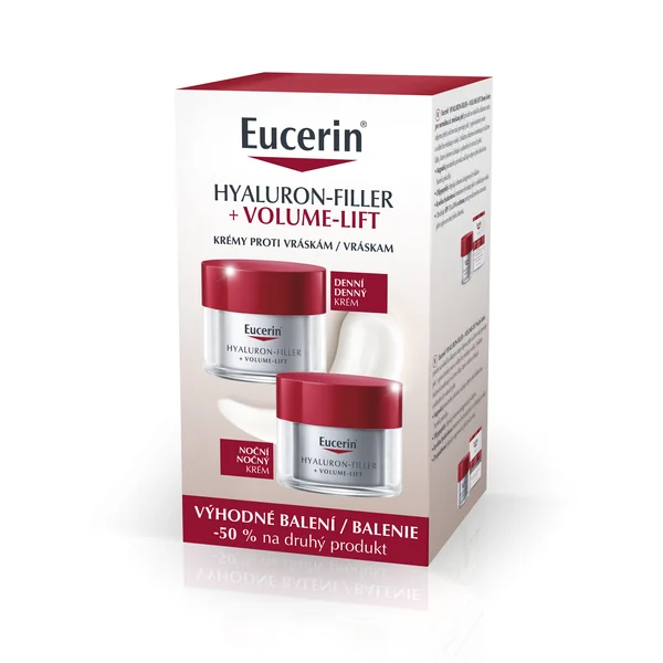 Eucerin HYALURON-FILLER + VOLUME-LIFT Denný krém pre normálnu a zmiešanú pleť + Nočný krém