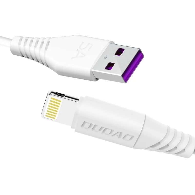 Dudao L2L kábel USB / Lightning 5A 2m, biely 