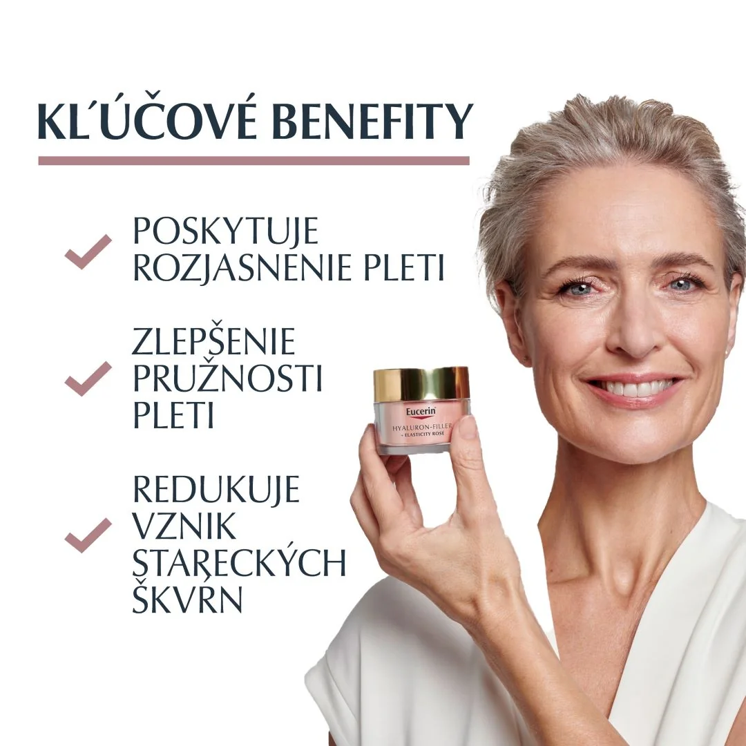 Eucerin HYALURON-FILLER + ELASTICITY Denný krém Rosé SPF 30 1×50 ml, denný krém