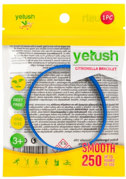 Yetush Smooth Citronella Náramok s citronelou - Modrý