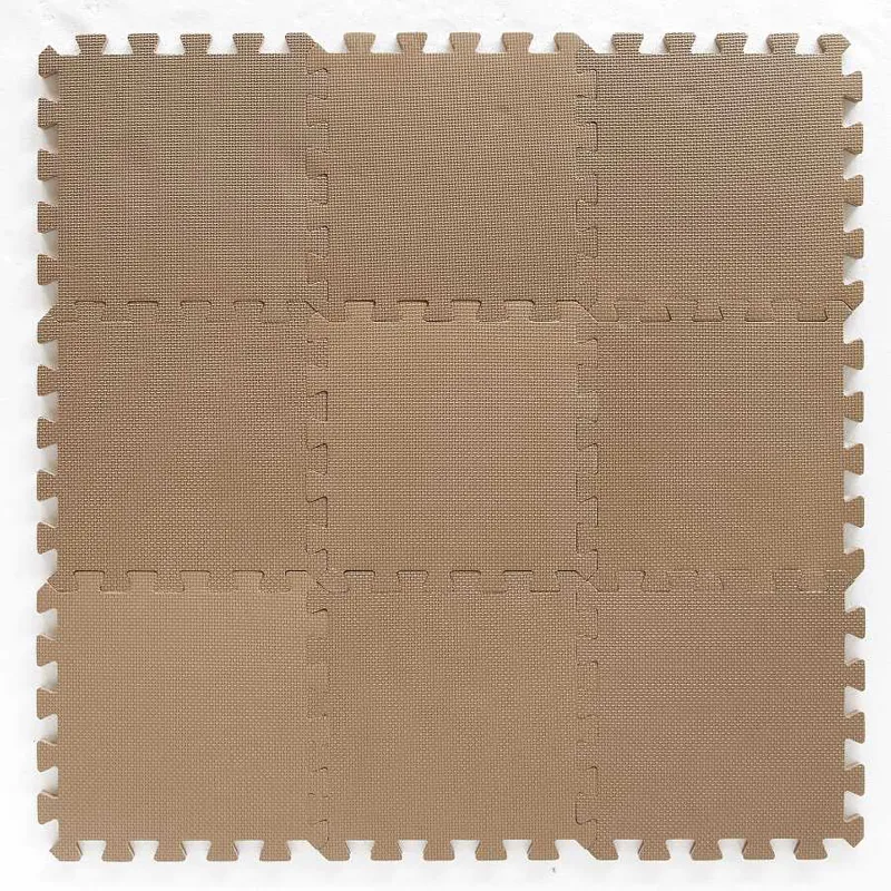 BABYDAN Podložka hracia puzzle Brown 90x90 cm 1×1 ks