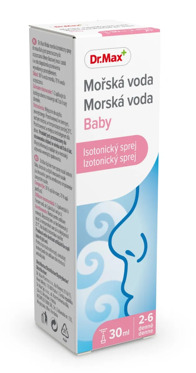 Dr. Max Morská voda Baby 30 ml, izotonický nosový sprej