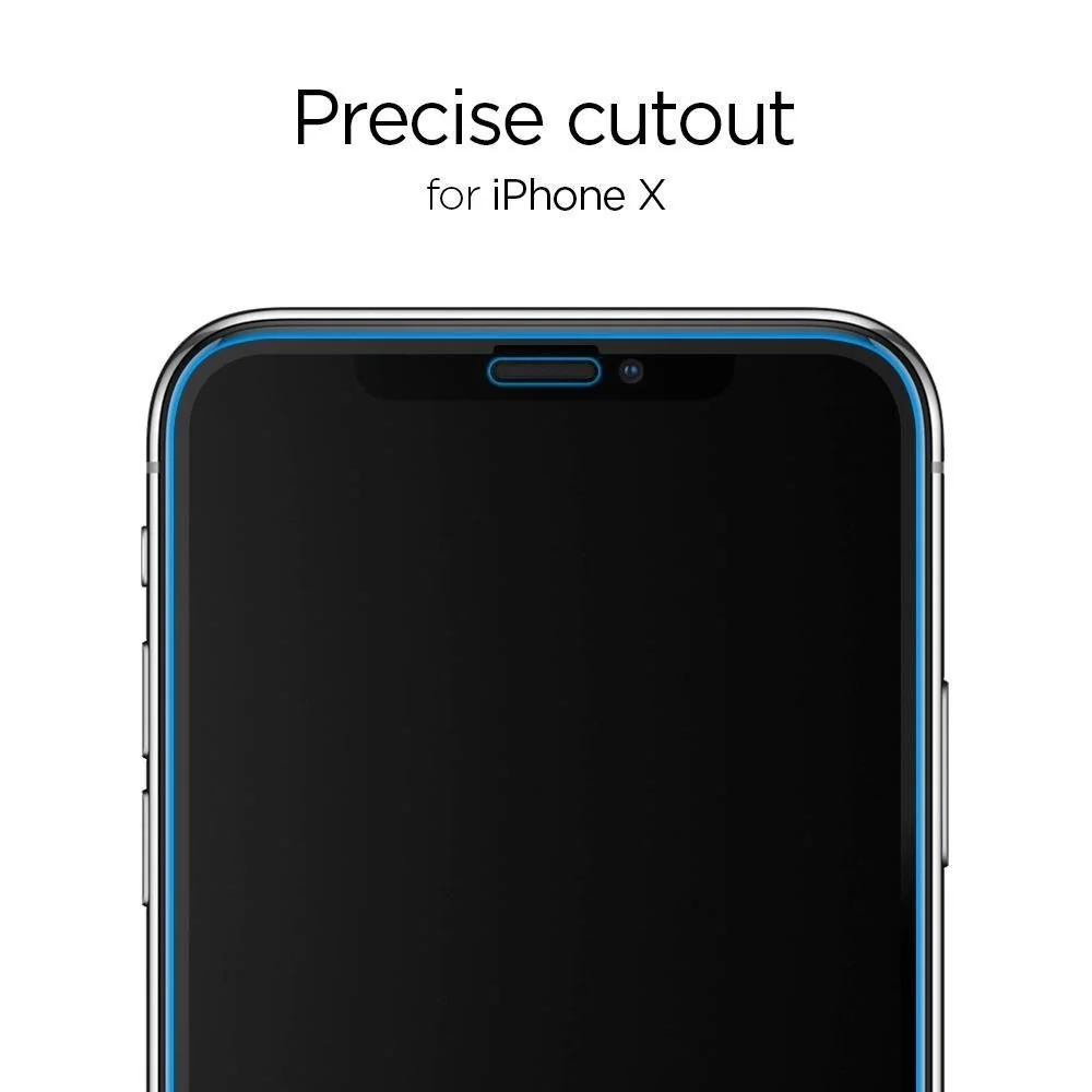 Spigen Full Cover Tr Slim 2-pack ochranné sklo na iPhone 11 Pro / XS / X, čierne