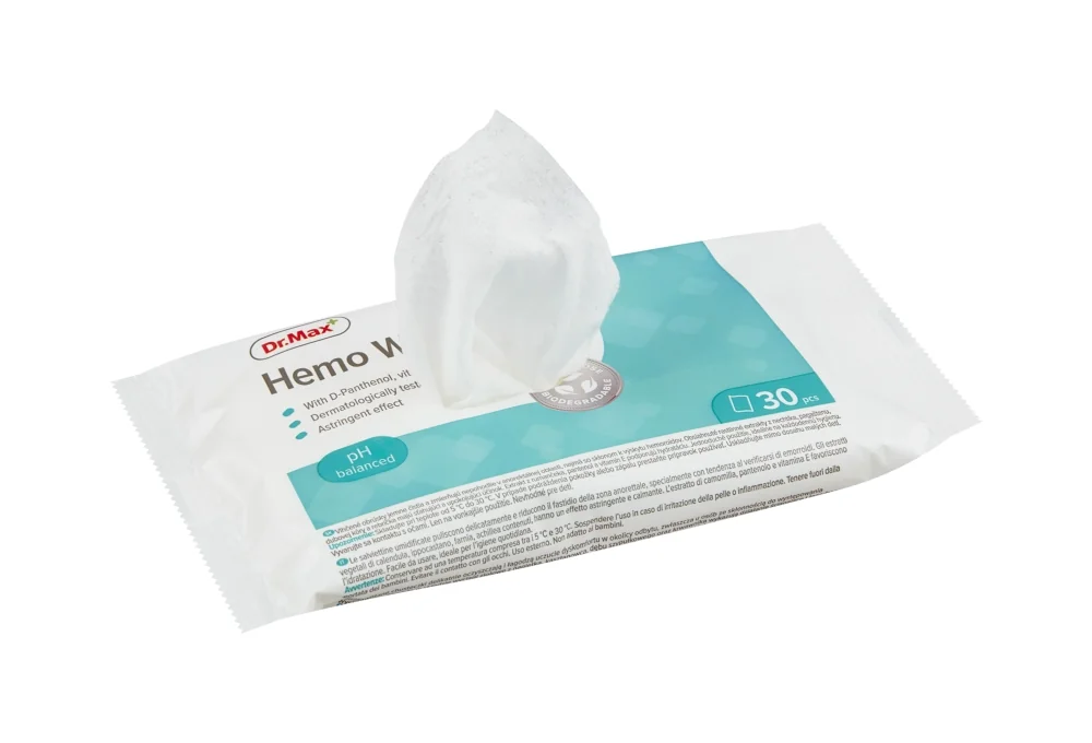 Dr. Max Hemo Wet Wipes 1×30 ks, vlhčené obrúsky