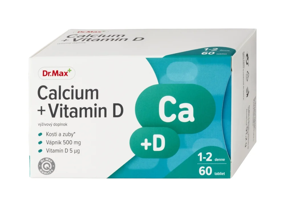 Dr. Max CALCIUM + VITAMIN D 1×60 tbl, doplnok výživy