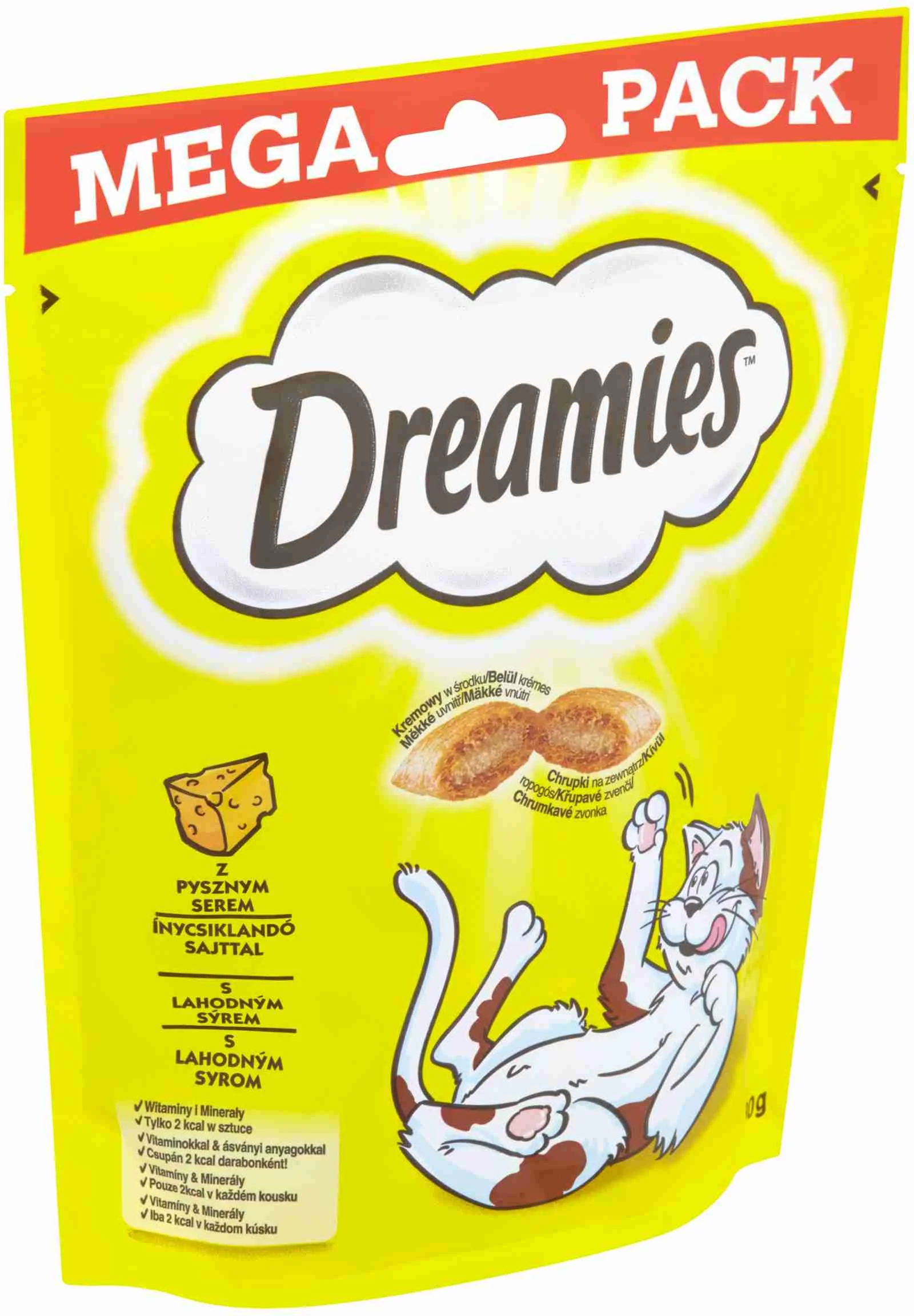 DREAMIES chrumkavá pochúťka so sýrom 1×180g, krmivo so syrom