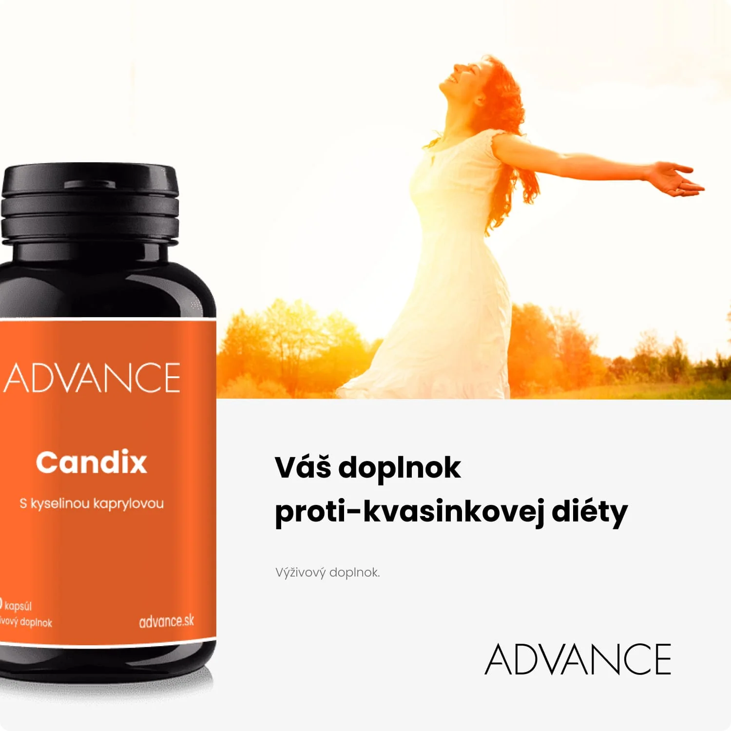 ADVANCE Candix s kyselinou kaprylovou 1×60 cps, výživový doplnok