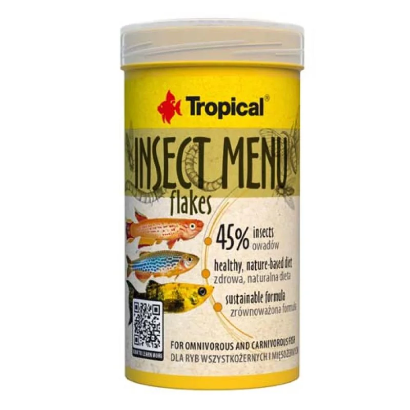 TROPICAL Insect Menu Flakes 100ml/20g krmivo pre ryby s vysokým obsahom hmyzu 