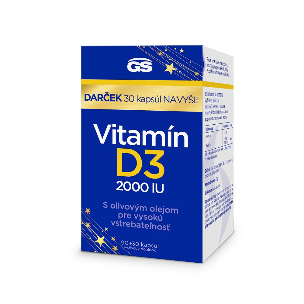 GS Vitamin D3 2000 IU 1×120 tbl, výživový doplnok