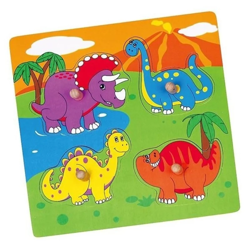 Drevené puzzle s úchytmi pre najmenších Viga Dino , 20C40410