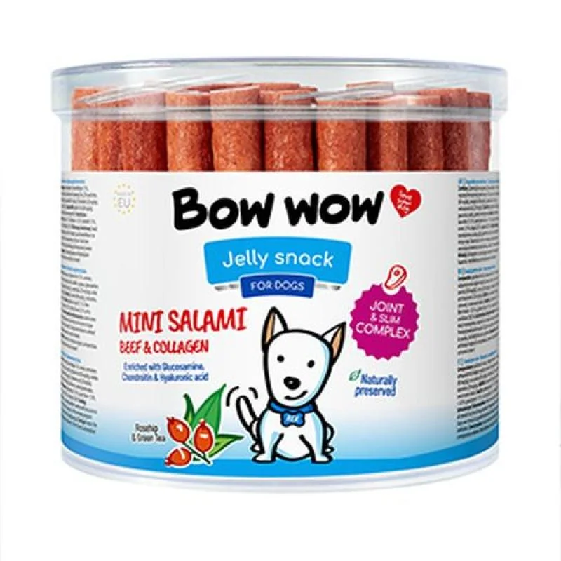 BOW WOW Mini uhorské salámiky s kolagénom 12cm 1ks 