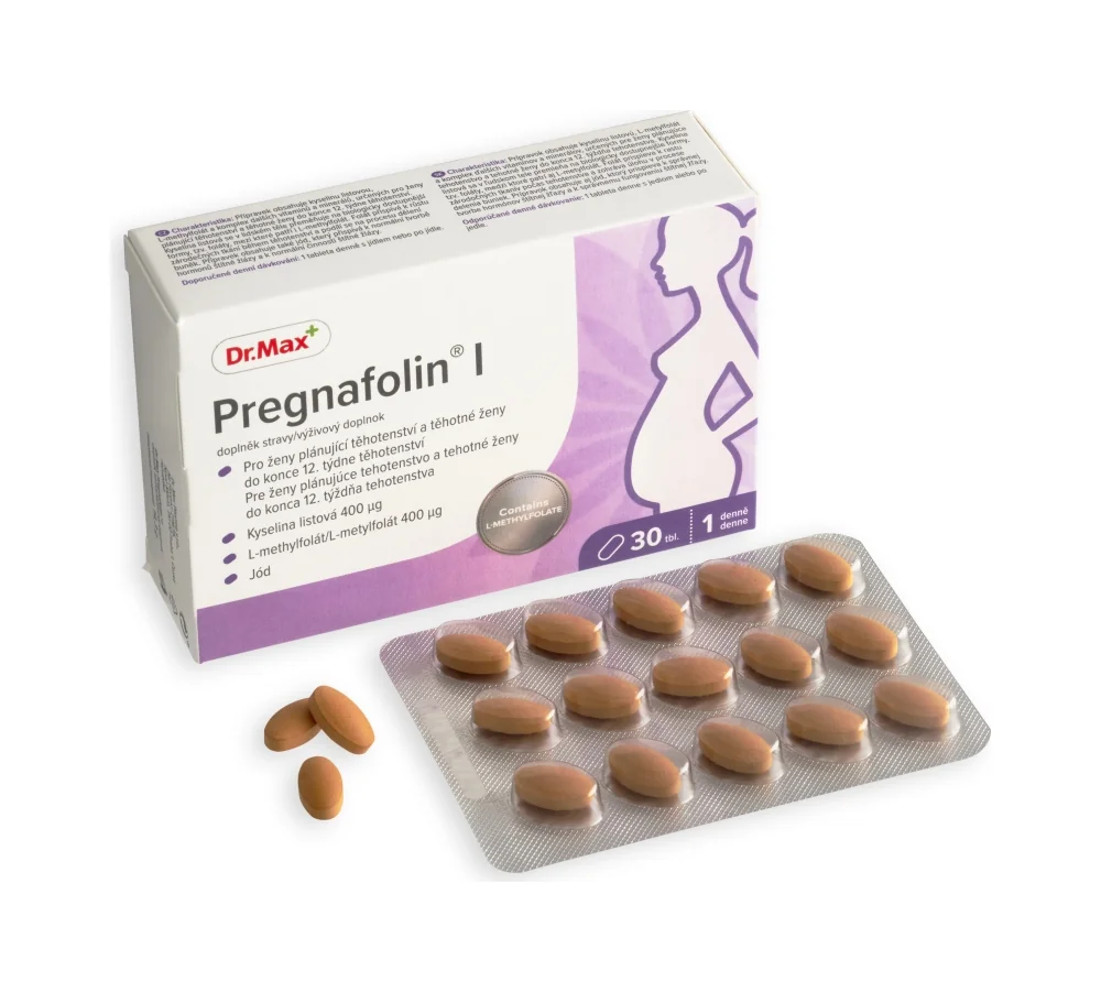 Dr. Max Pregnafolin I 1×30 tbl, výživový doplnok pre tehotné ženy