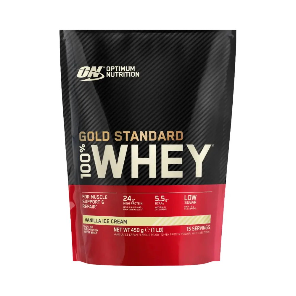 Optimum Nutrition 100% Whey Gold Standard 450-465 g vanilková zmrzlina