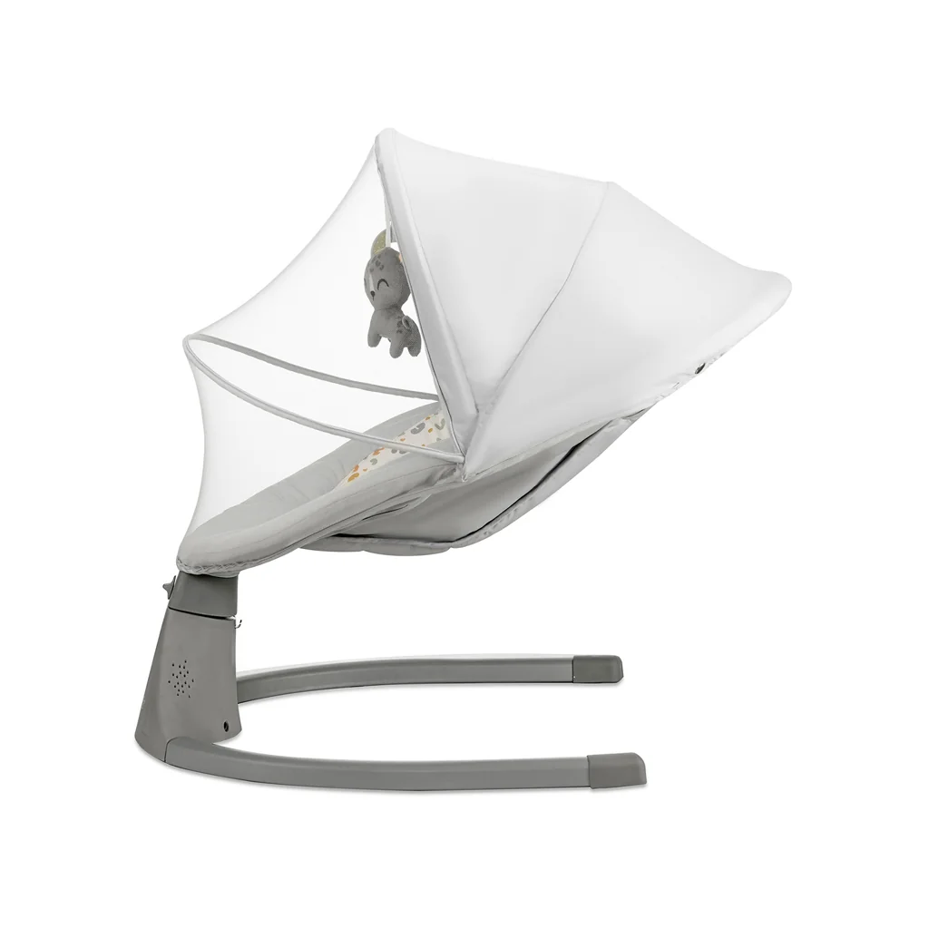 KINDERKRAFT Lehátko pohupujúce s melódiou 2v1 Lumi, do 9 kg, Premium Light Grey 1×1 ks, lehátko