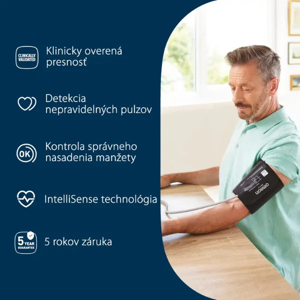 Tlakomer OMRON M3 Comfort + adaptér 1×1 ks, digitálny tlakomer