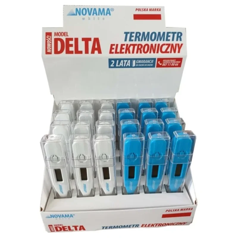 NOVAMA White Delta Digitálny teplomer s meraním za 60 sekúnd, 24ks s displejom TOW015269