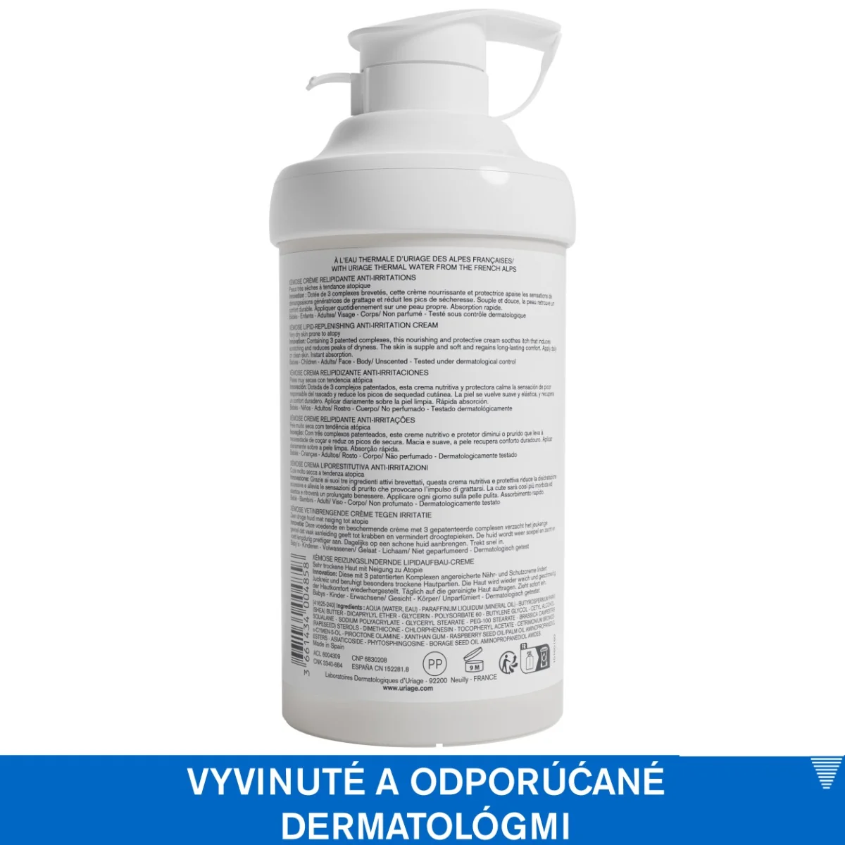 URIAGE XÉMOSE Lipid-Replenishing Anti-Irritation Cream, 400ml 1×400 ml, telový krém pre suchú a atopickú pokožku