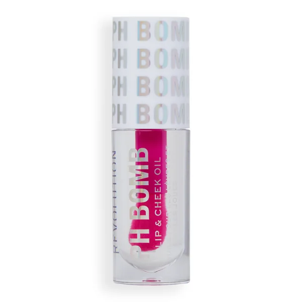 Revolution, PH Bomb Lip & Cheek Oil Universal 1×4,5 ml, lesk na pery