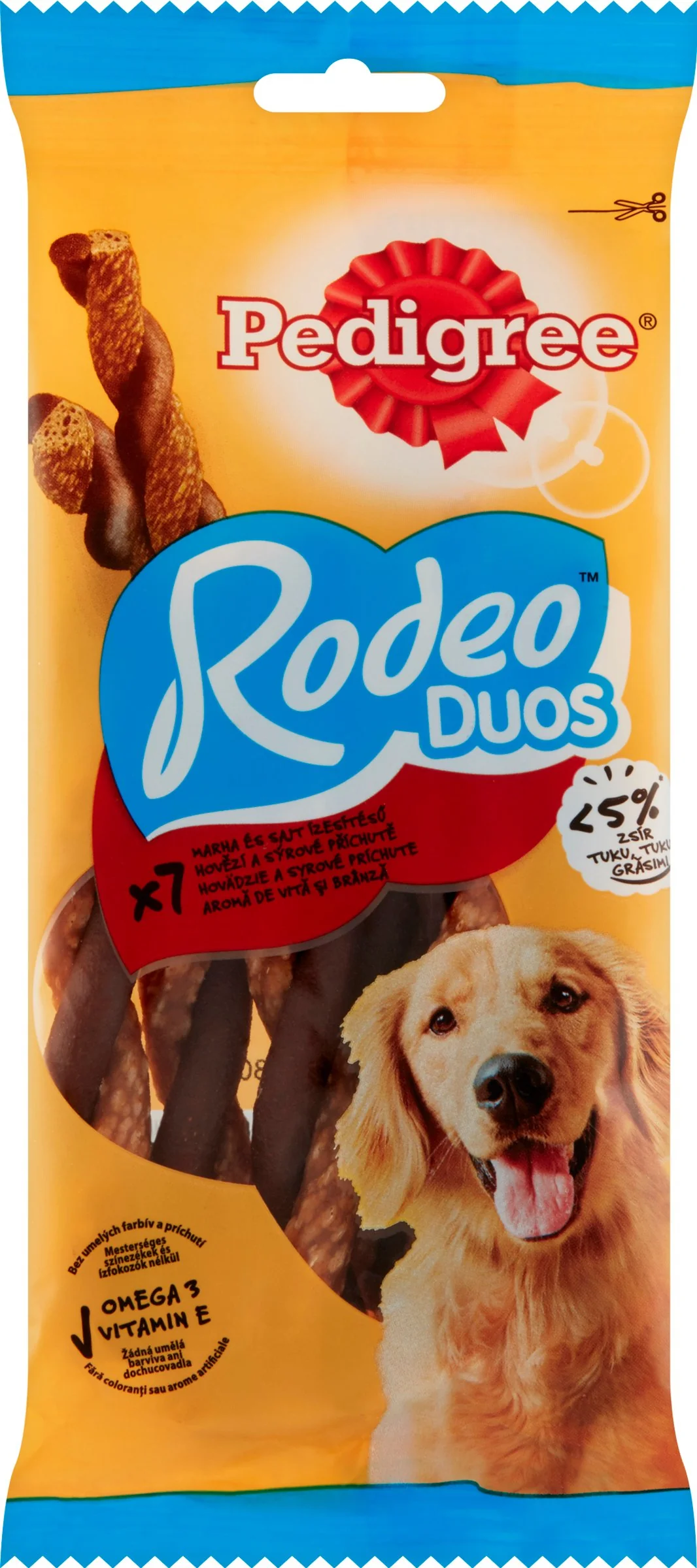 PEDIGREE pochúťka Rodeo Duo s hovädzím a sýrom 123g