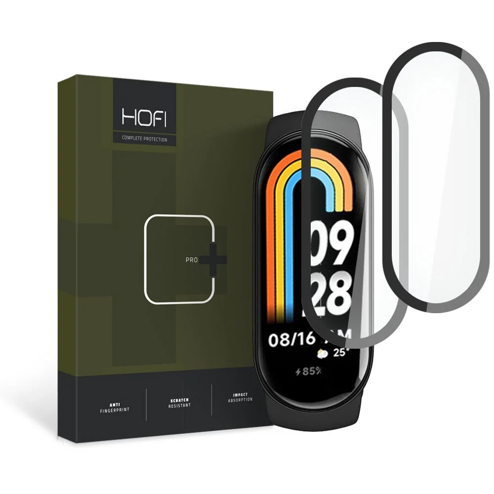 HOFI Hybrid 2x ochranné sklo na Xiaomi Smart Band 8, čierne 