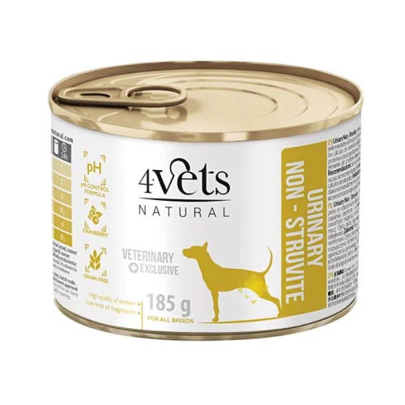 4Vets NATURAL VETERINARY EXCLUSIVE URINARY SUPPORT 185g pre psov s ochorením močových ciest