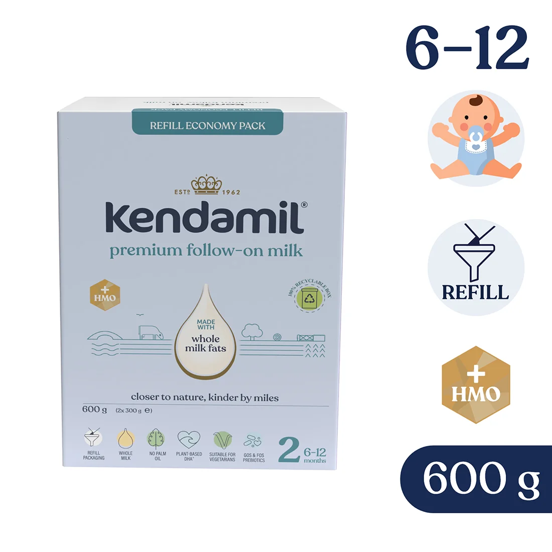 Kendamil Premium Box 2​ 1×600 g, dojčenská výživa