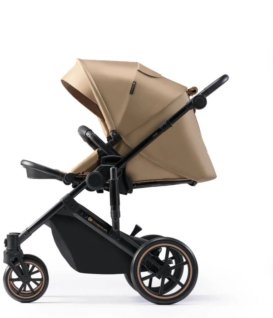 KINDERKRAFT SELECT Kočík kombinovaný 3v1 Prime 2 Sandrose Beige, Premium 1×1 ks, kočík