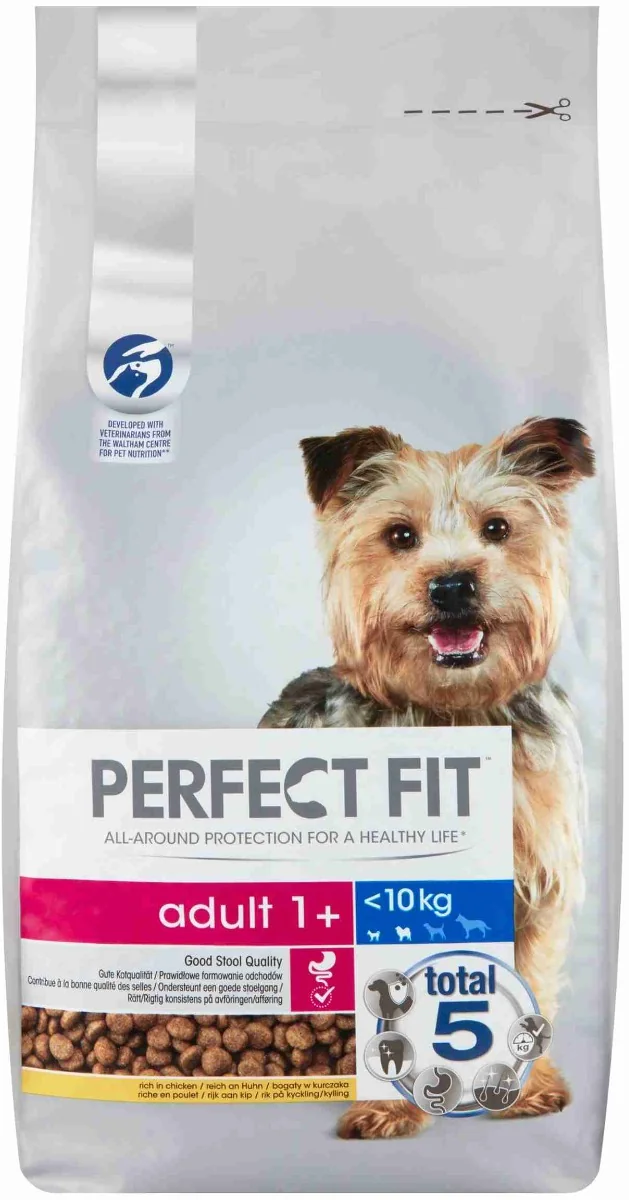 PERFECT FIT pre psy Adult Kuracie XS/S 6KG A.U.V. "Poškodený obal" 1×6 kg, granule pre dospelé psy, produkt s poškodeným obalom chýba 10% obsahu