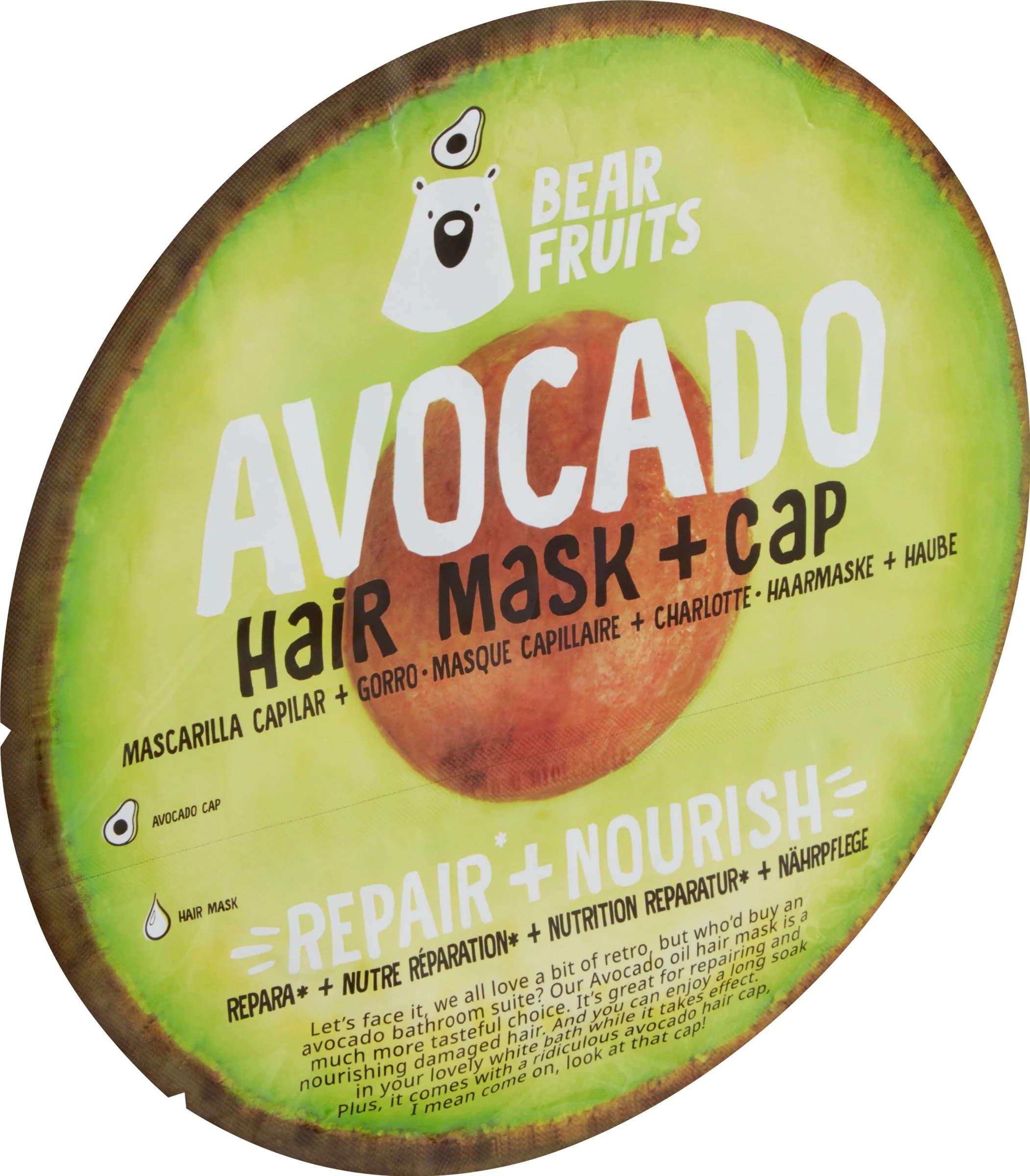 Bear Fruits Maska 20ml Avocado 1×20ml, mask na vlasy