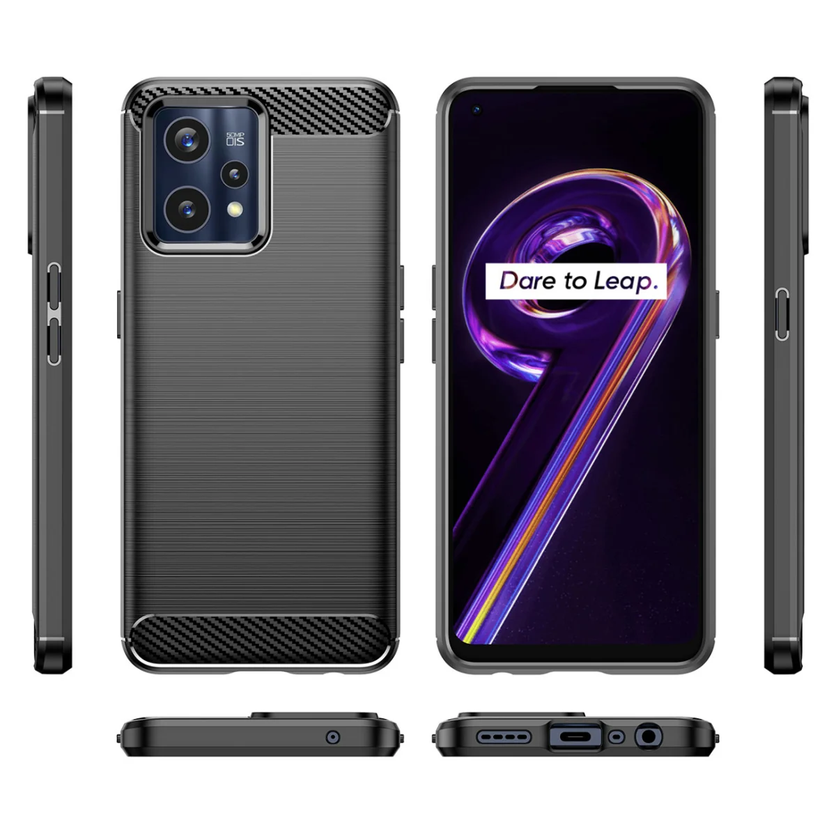 MG Carbon Case Flexible silikónový kryt na Realme 9 Pro Plus čierny