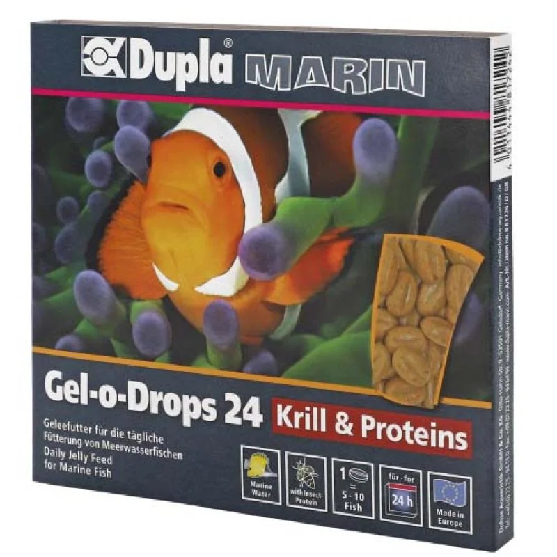 DUPLA Marin Gel-o-Drops 24 Krill & Proteins - Želé krmivo pre morské ryby -krill a proteíny 12x2g 