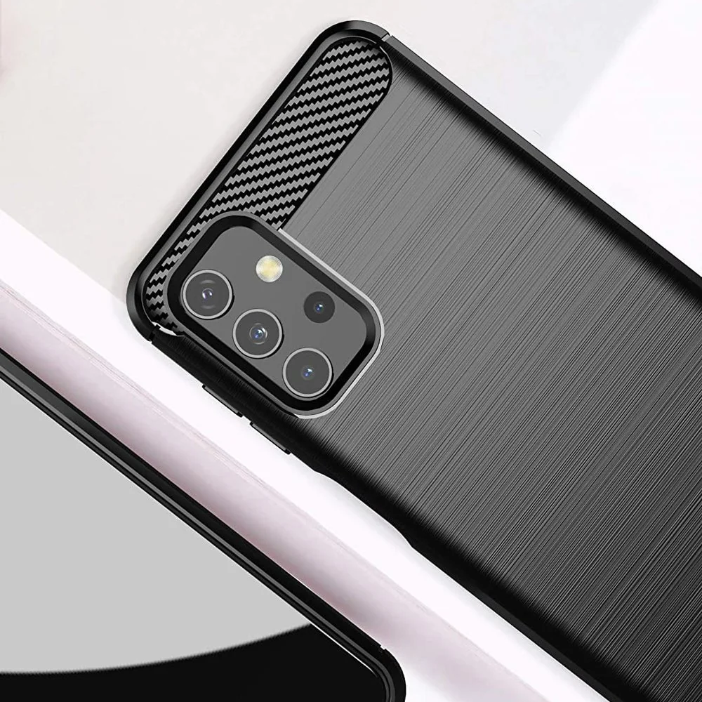 MG Carbon Case Flexible silikónový kryt na Samsung Galaxy A32 5G, čierny ny