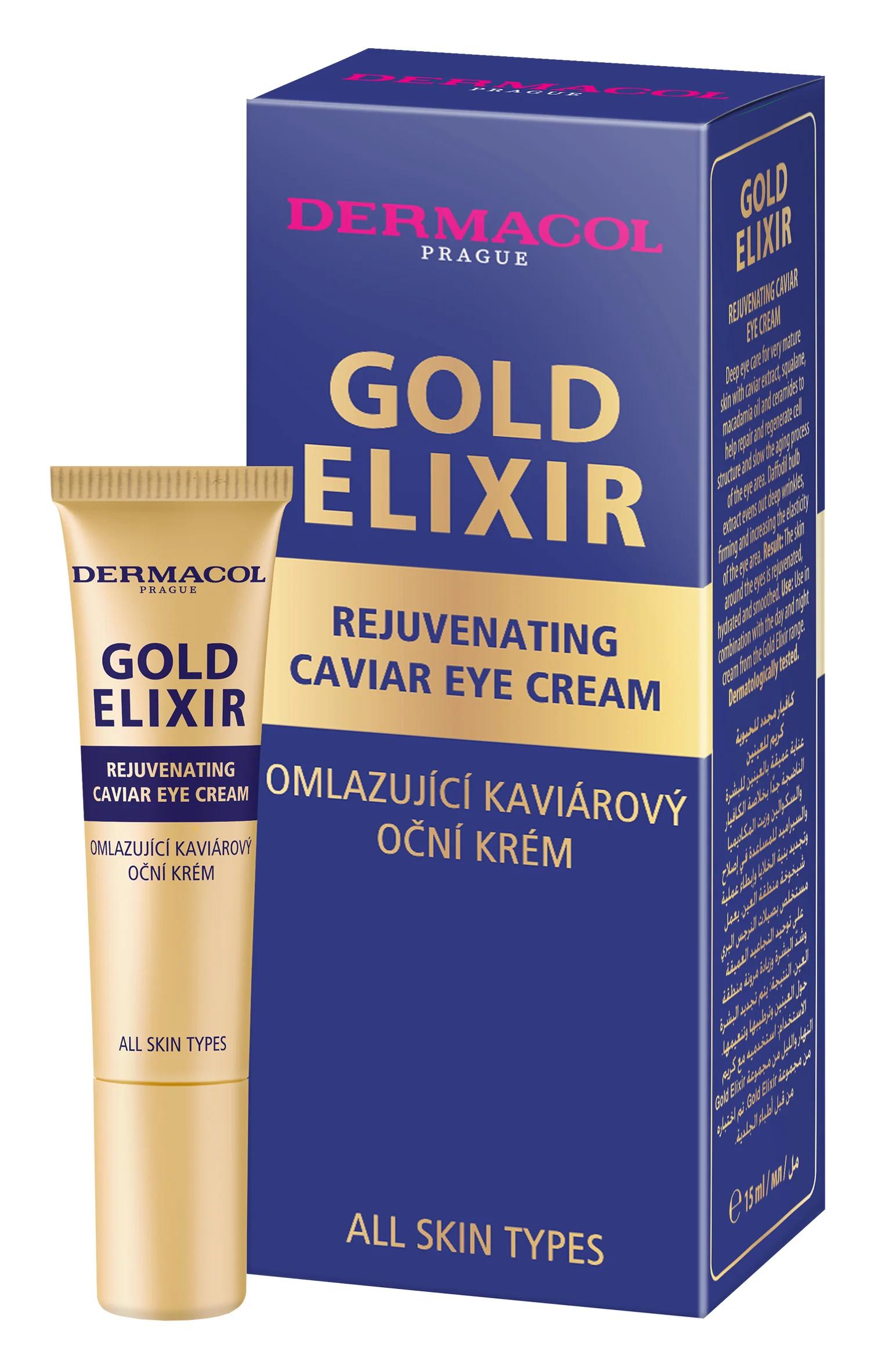 Dermacol Gold elixír očný krém