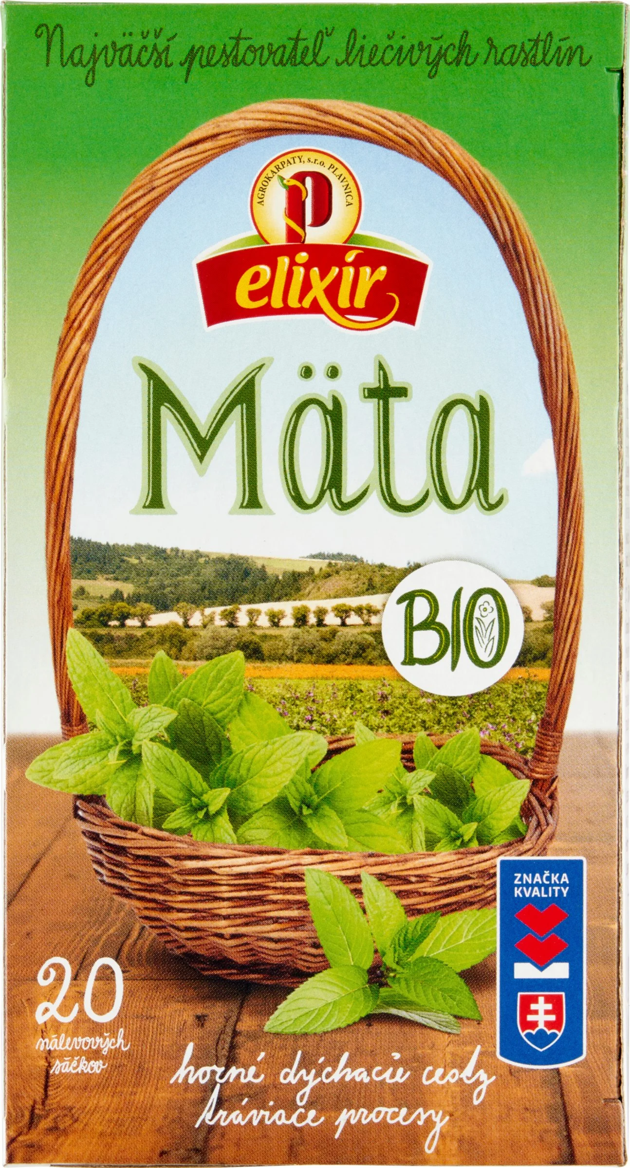 AGROKARPATY BIO Mäta pieporná 20×2 g (40 g), bylinný čaj, čistý prír. produkt